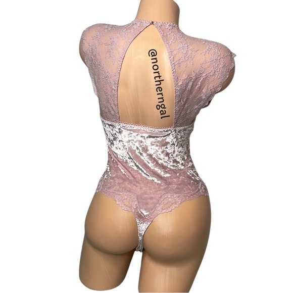 Victoria's Secret Crushed Velvet Teddy Pink - Picture 8 of 15